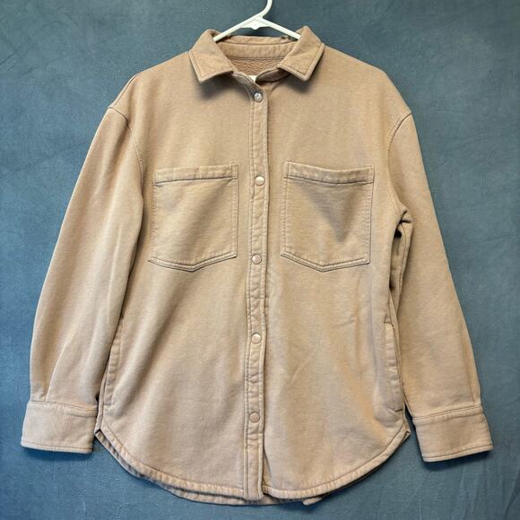 Abercrombie & Fitch Soft A&F Fleece Flannel Mens Snap Button Down Long Sleeve - Picture 1 of 16